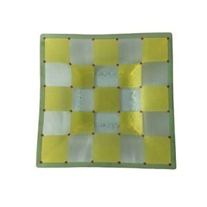 Square decorative dish yellow